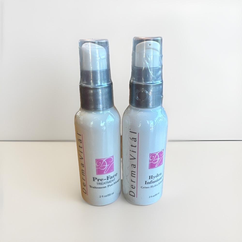 Derma Vital Lot - 2 oz. Pre-Face Treatment & 2 oz. Hydra Infusion Lot NEW Sealed